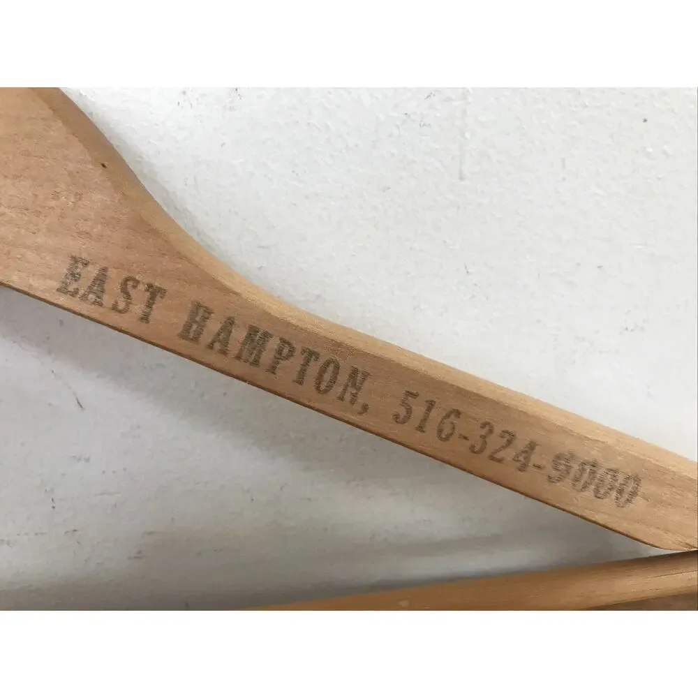 Vtg Sea Spray Inn East Hampton New York NY Hamptons Wood Hotel Clothes Hanger